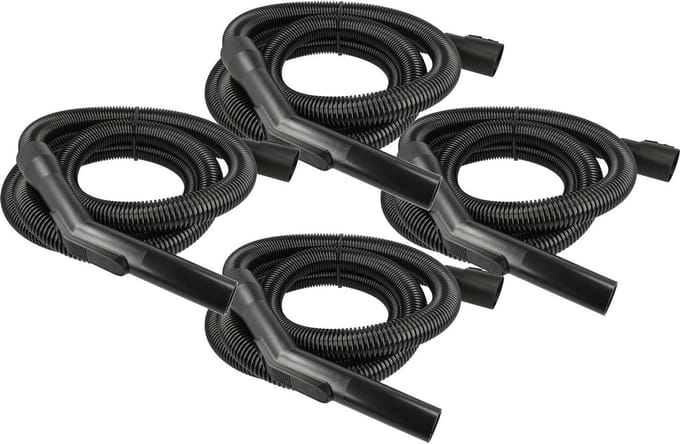 Reserve slang - Zuigslang - Stofzuigen - Met handgreep - 4 stuks 3 meter - Zwart