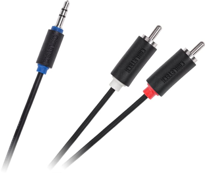 Cabletech - Jack 3.5 mm naar 2RCA Kabel - 5m - Hoogwaardige Geluidskwaliteit