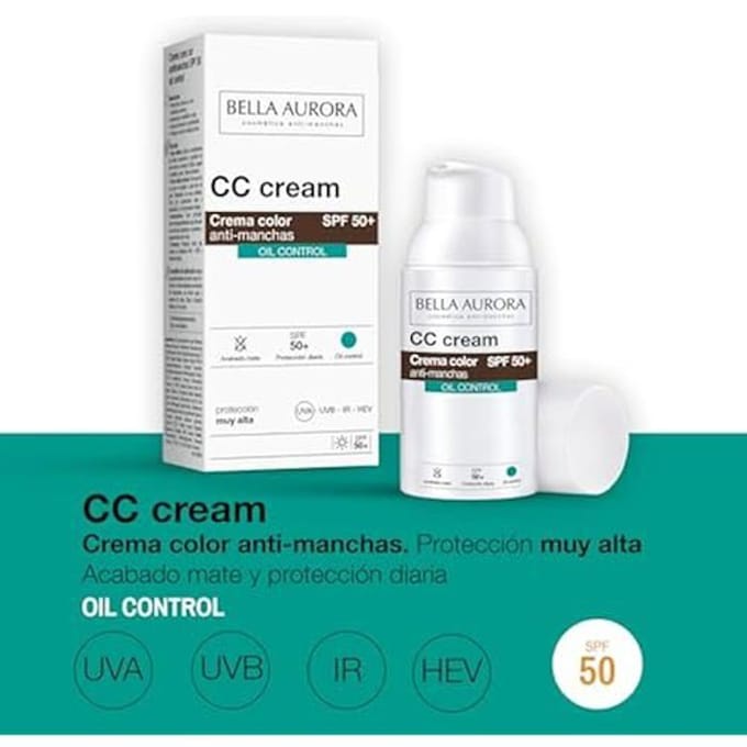 Cc Cream Anti-Vlekken Olievrij Spf50 30 Ml