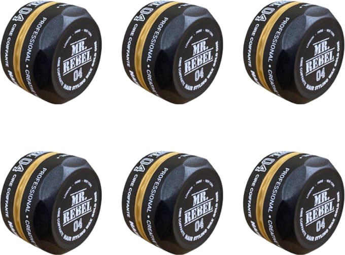 MR REBEL 04 HAIR STYLING WAX GOLD 6 STUKS
