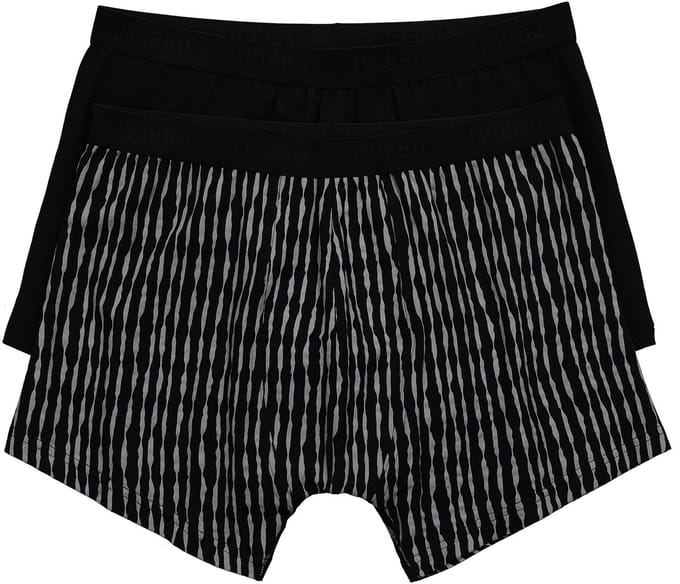 JP 1880 - Heren - Midpants FLEXNAMIC® OEKO-TEX set van 2 onderbroek - Zwart - Maat 8XL