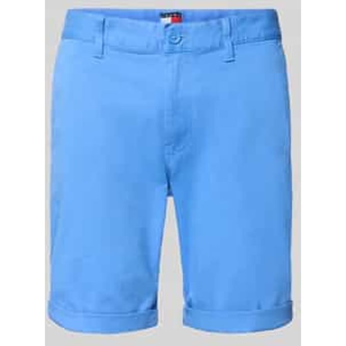 slim fit chino-shorts van katoenmix