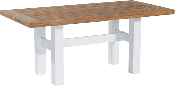 Hartman Yasmani Tuintafel L180 X B90 X H75 - Vintage Bruin Teakhout - Wit H-Frame