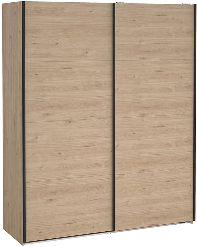 Bergamo schuifdeurkast 2 deuren 180x220cm eikdecor.