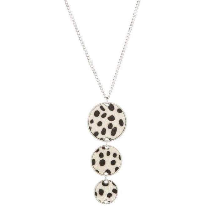 Jomide Ketting Tijgerprint Muntjes - 3 delig - Zwart/Wit