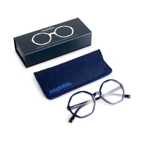 Looplabb leesbril sterkte +1,50 model lolita marine blauw