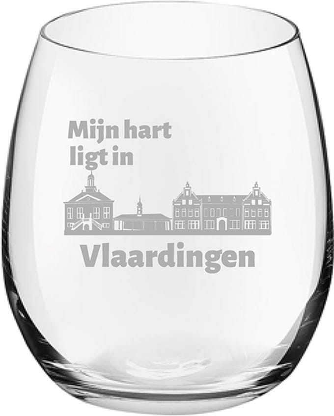 Gegraveerde Drinkglas 39cl Vlaardingen