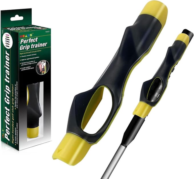 Golf Grip Hulp - Trainingshulpmiddel Club - Correcte Houding Leren - Directe Feedback Positie - 32 Gram Gewicht - Geel