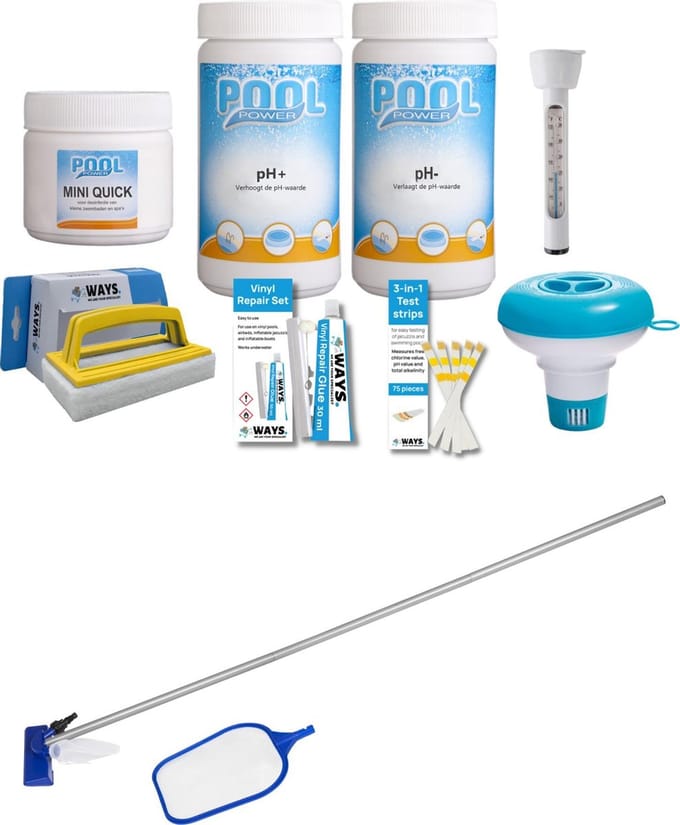 WAYS - Zwembad Onderhoud - Pakket Small & Onderhoudsset