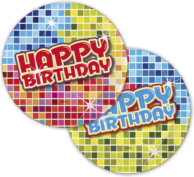Folat - Happy Birthday borden 6 stuks