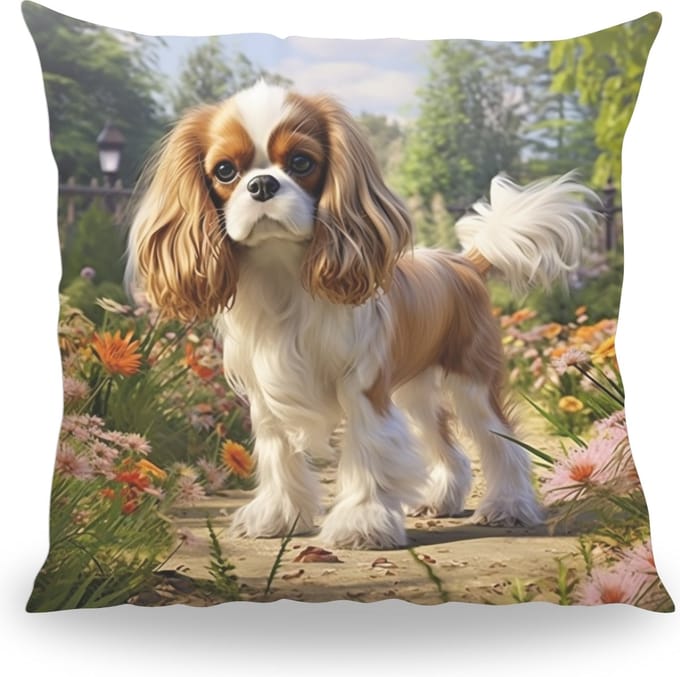 Kussen - Huisdier Portret - Cavelier King Charles 1 - 30 cm