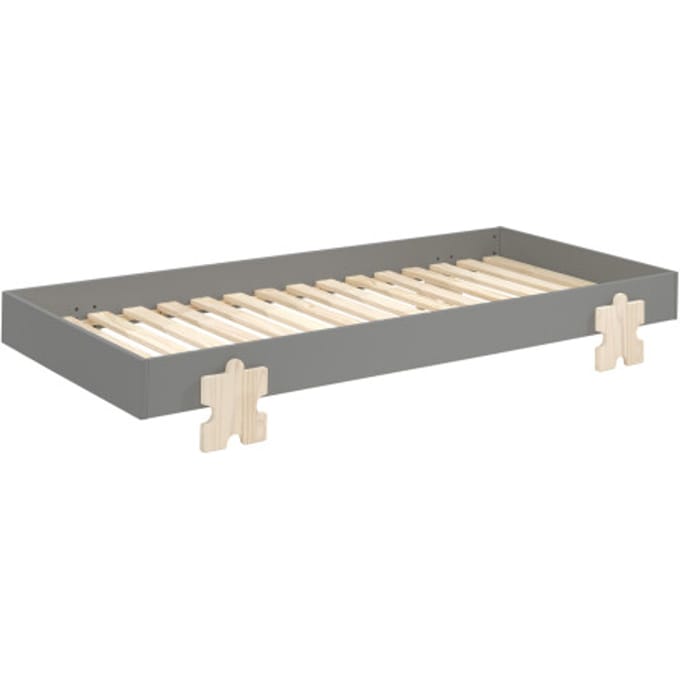 LUCEVI - Modulo Puzzle Stapelbare bedden - 2 stuks - Grijs - 90x200 cm
