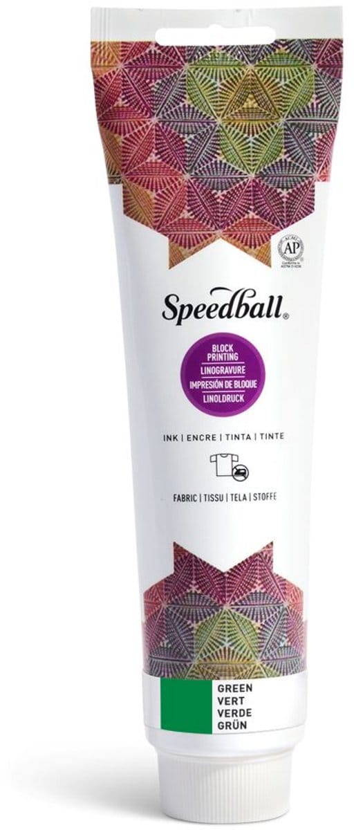 Fabric block printing ink green - Speedball