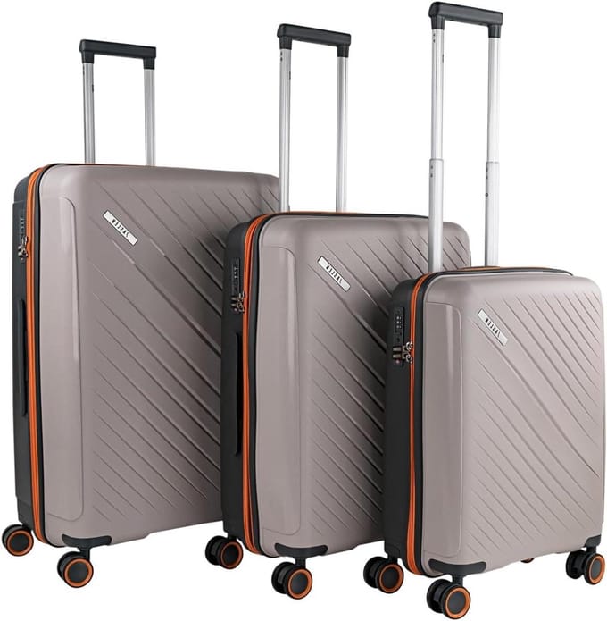 Reis Koffer Set - Bagage Set - Veilig Reizen - Robuuste Afwerking - 96 Liter - Taupe