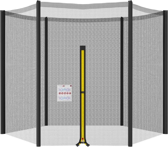 Trampoline Veiligheidsnet - Vervangend Net - Veilig Springen - UV-bestendig Scheurvast - Tot 427cm - Zwart