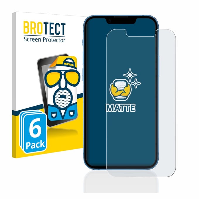 BROTECT - Screenprotector voor Apple iPhone 13 mini - Folie Beschermfolie matte 6 Stuks