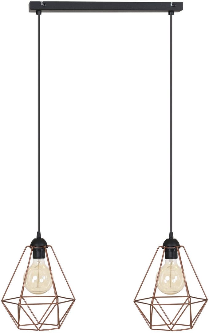 Light Home FUSION - Hanglamp - Koper Retro Stijl - 2 Lichtpunten - Verstelbare Hoogte