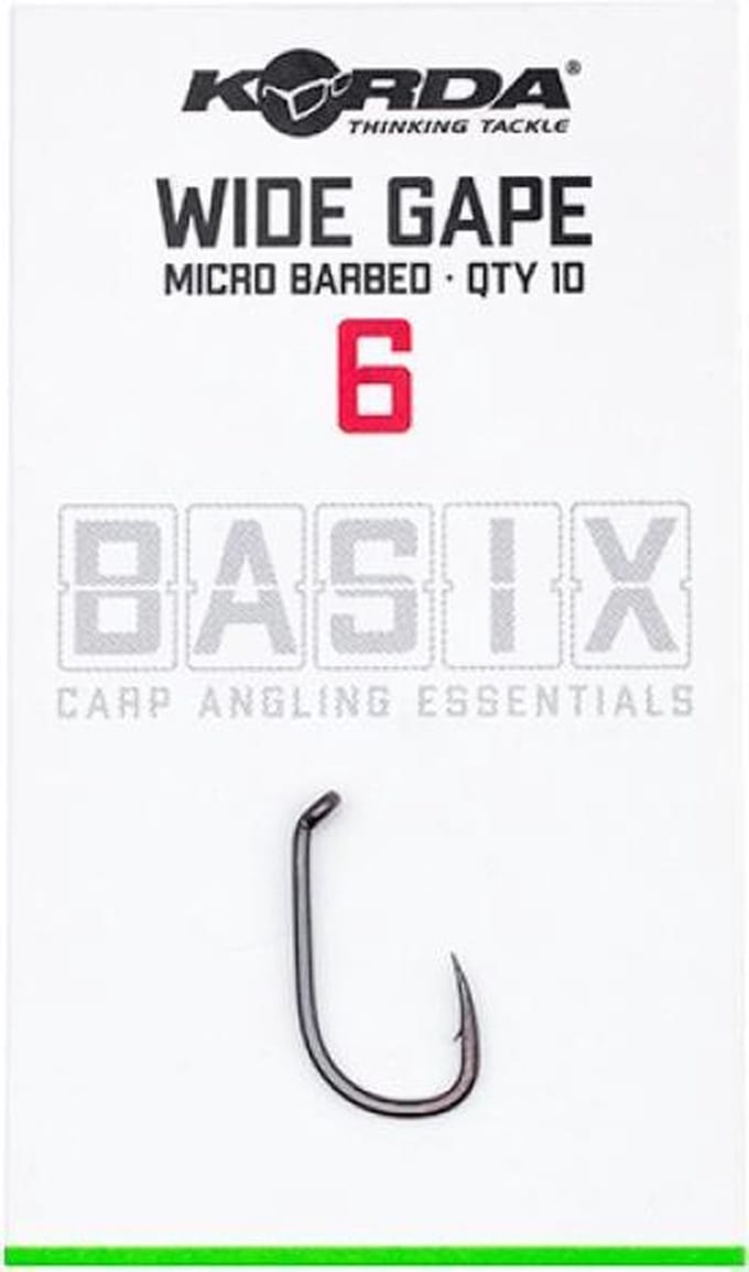Korda Basix Wide Gape Micro Barbed #6