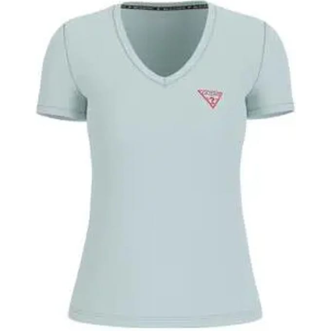 Dames-T-shirt met V-hals Guess Triangle