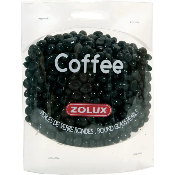 Ronde glazen kralen koffie Zolux