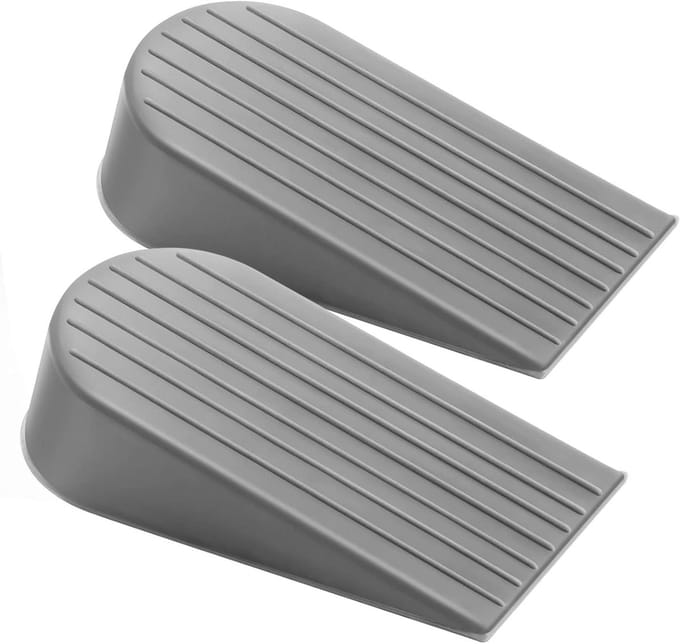 Deurstopper Set - Vloer Stopper - Bescherming Muren - Extra Groot Ontwerp - 16.5 cm Lengte - Grijs