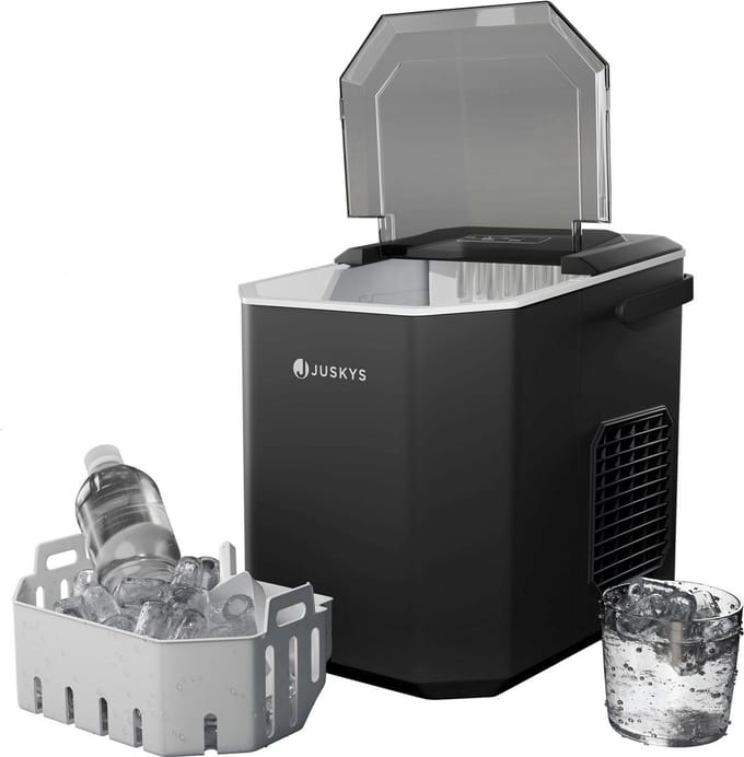 Juskys IJsblokjesmachine IceOracle - Zwart - Incl. Toebehoren