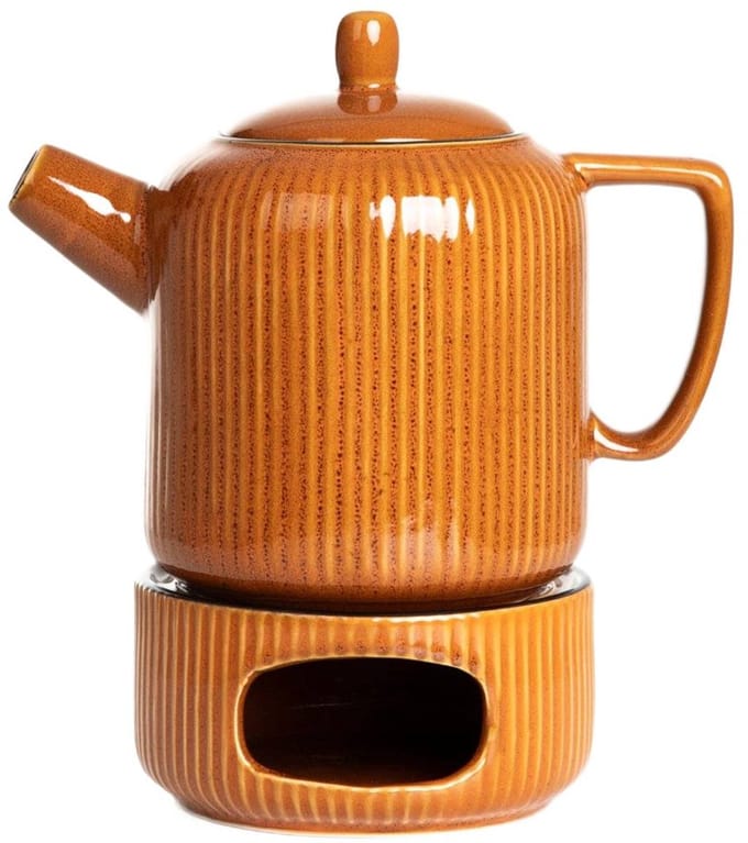 Kruik | MIRANDA-ZIJDE | met verwarming amber | 0,95 liter | 855578