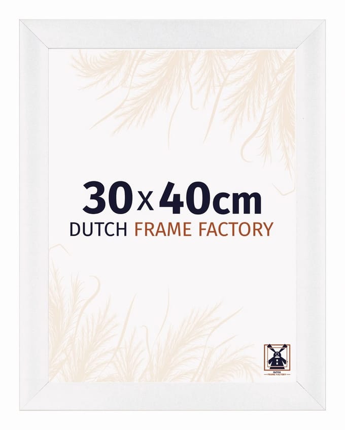 Fotolijst 30x40 cm - MDF - Wit Hoogglans - Praag
