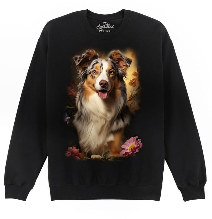 Australische Herder Australian Shepherd Portrait The Coloured House Sweater M