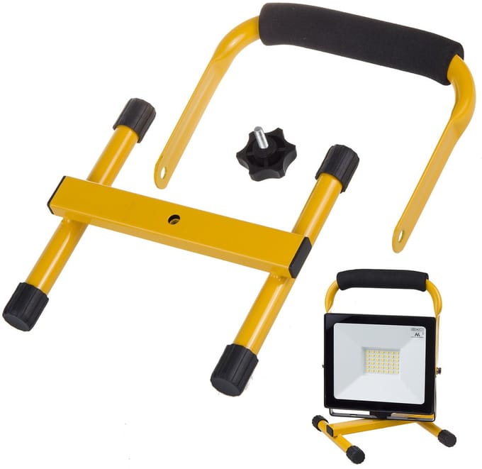 Maclean MCE632 Gele Vloerstandaard / statief voor Maclean LED lamp Schijnwerper Staal Instelbare Hoek MCE550/650 MCE652