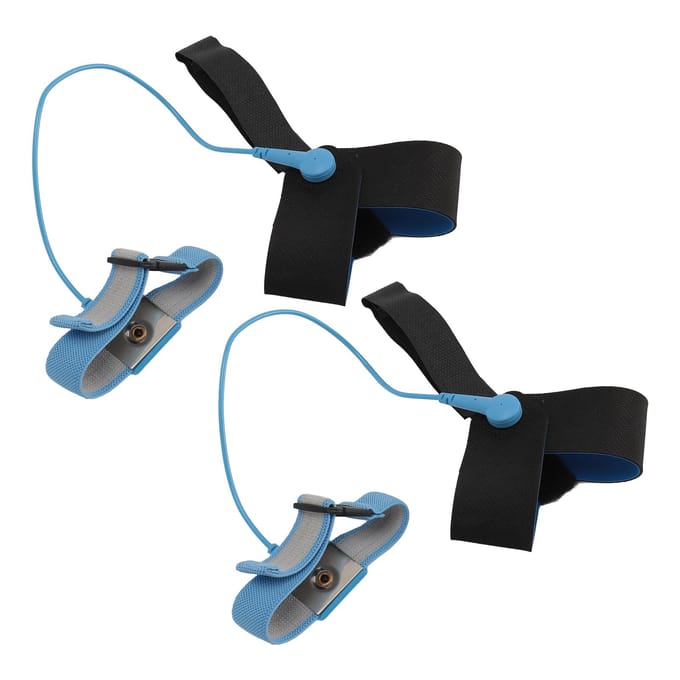 2 Stuks Antistatische Hiel Aardingsbandjes Verstelbare ESD Elastische Zool Aarder Elektronische Ontlading gray