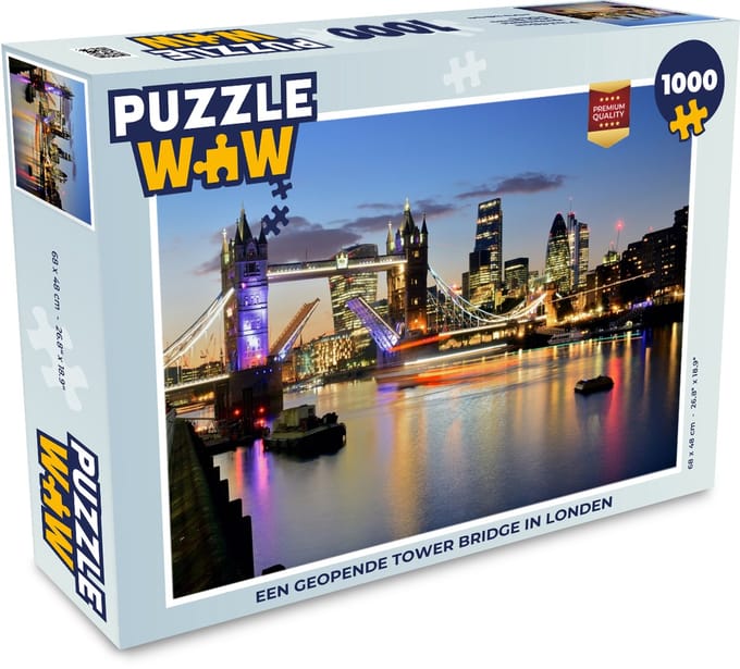 Puzzel Londen - Tower Bridge - Avond - Legpuzzel - Puzzel 1000 stukjes volwassenen