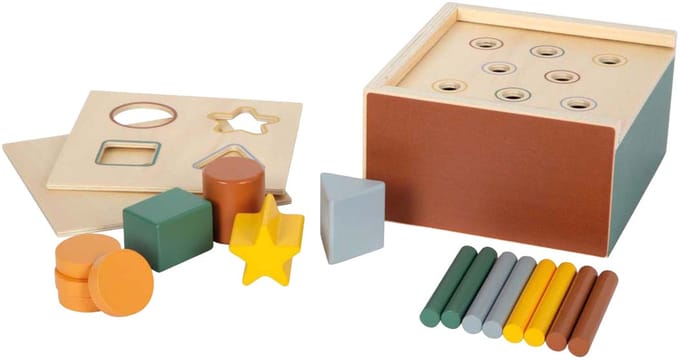 Small Foot - Wooden Montessori Shape-Fitting Game FSC