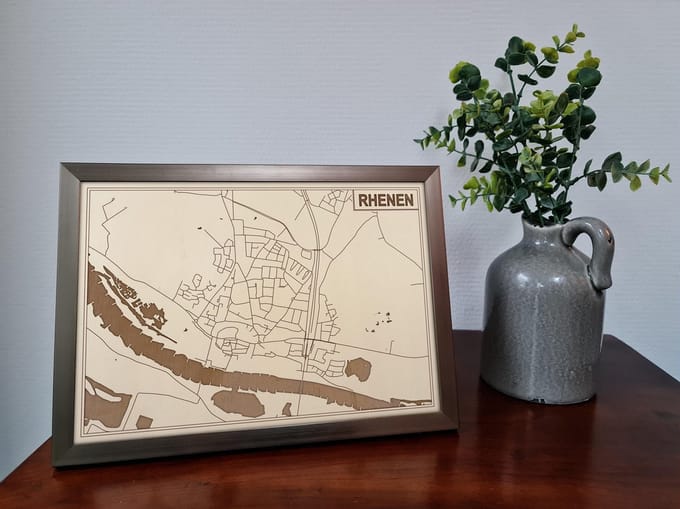 Decoratief Beeld - Houten Van Rhenen - Hout - Bekroned - Bruin - 21 X 30 Cm