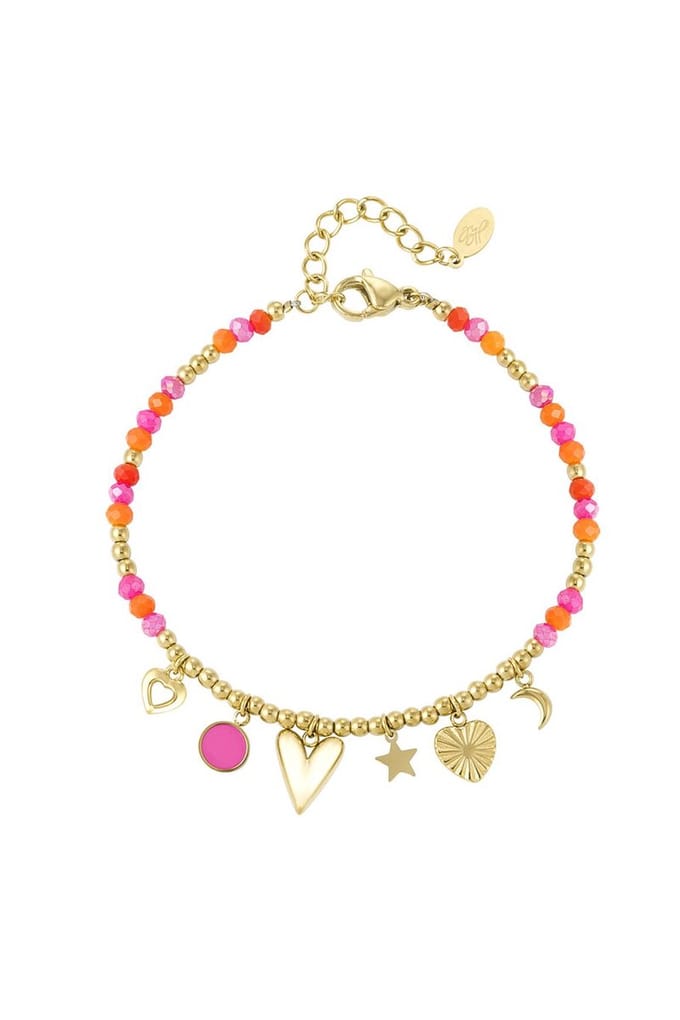 Armband zomer glimlach - Moederdag - Cadeau - Kralen - Kleur