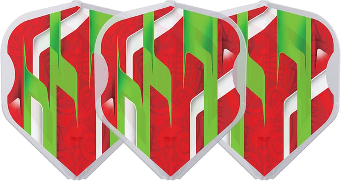 L-Style EZ L1 Mamo Series Red Clear White - Dart Flights