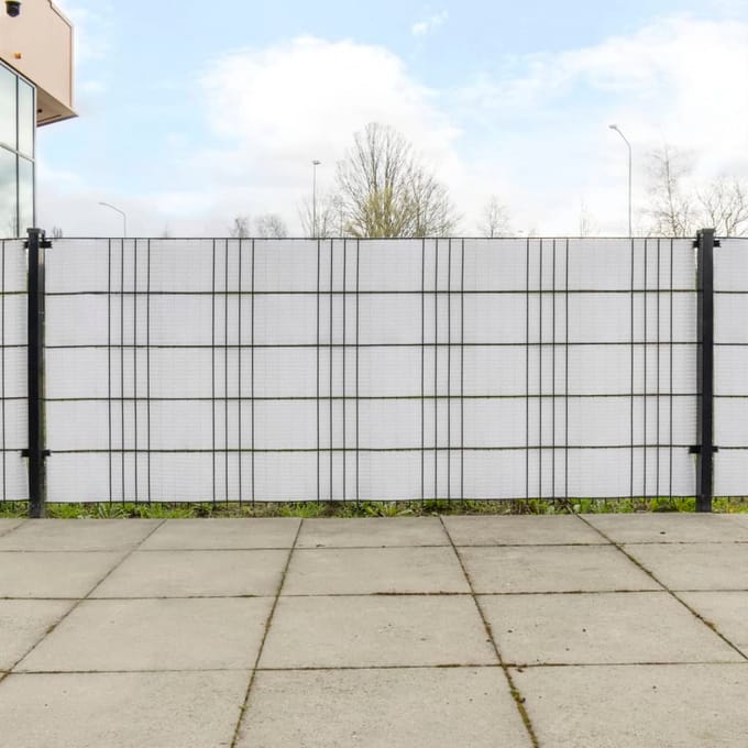 vidaXL - Balkonschermen - 10 - st - 255x19 - cm - poly - rattan - wit
