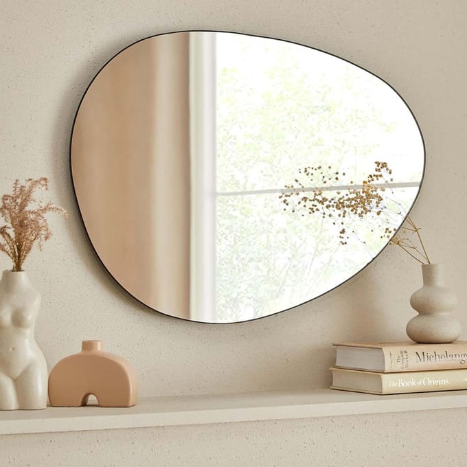 Milton & Oldbrook Wandspiegel 43 x 61 cm Pisa Zwart
