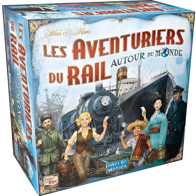 Bordspel De Avonturiers van het Spoor Rond de Wereld Days of Wonder