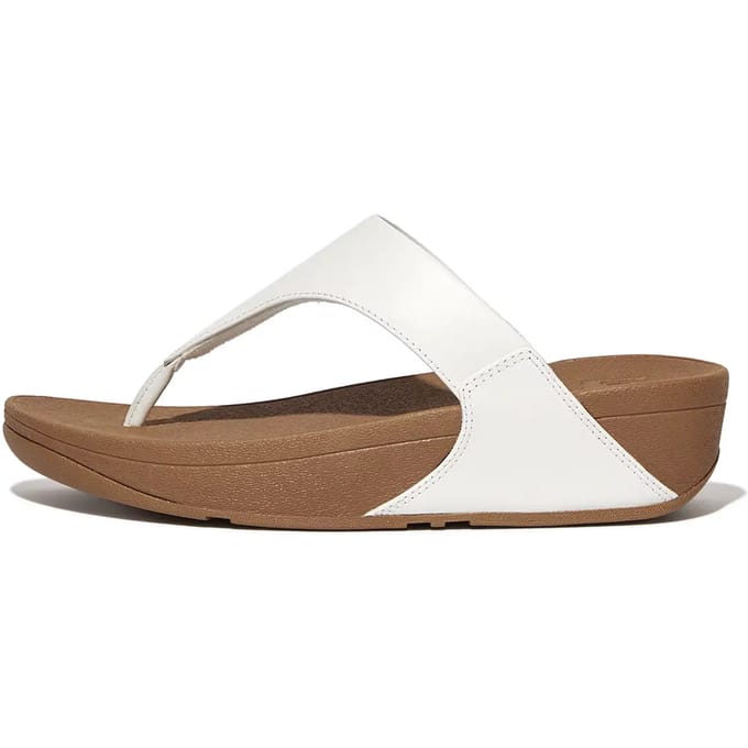 FitFlop Lulu Leather Toepost Dames Slippers - Wit