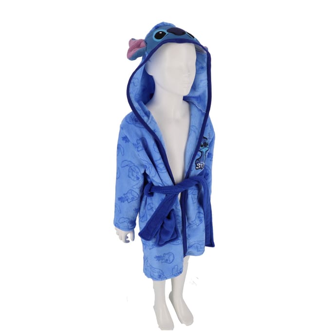 Lilo & Stitch Badjas - Maat 110/116 - Blauw - Kind - Polyester