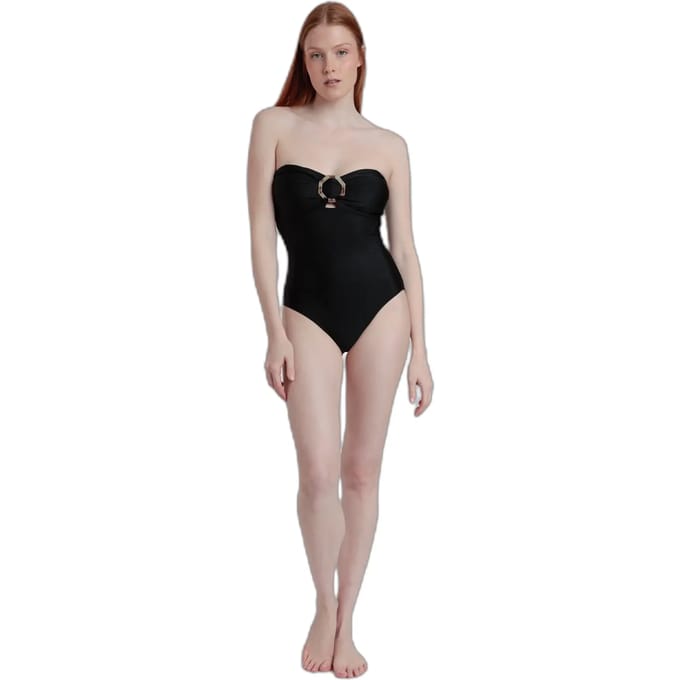 Badpak Admas Strapless eendelig zwempak Desert Palm