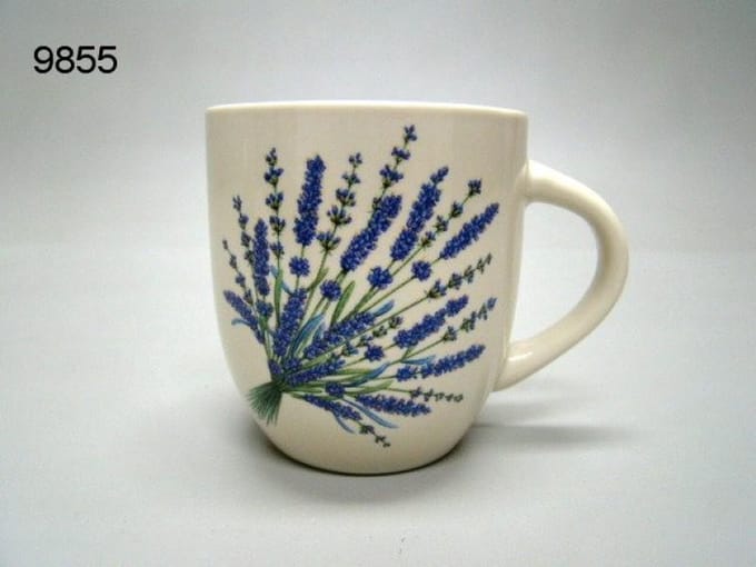 Kleine mok met afbeelding lavendel