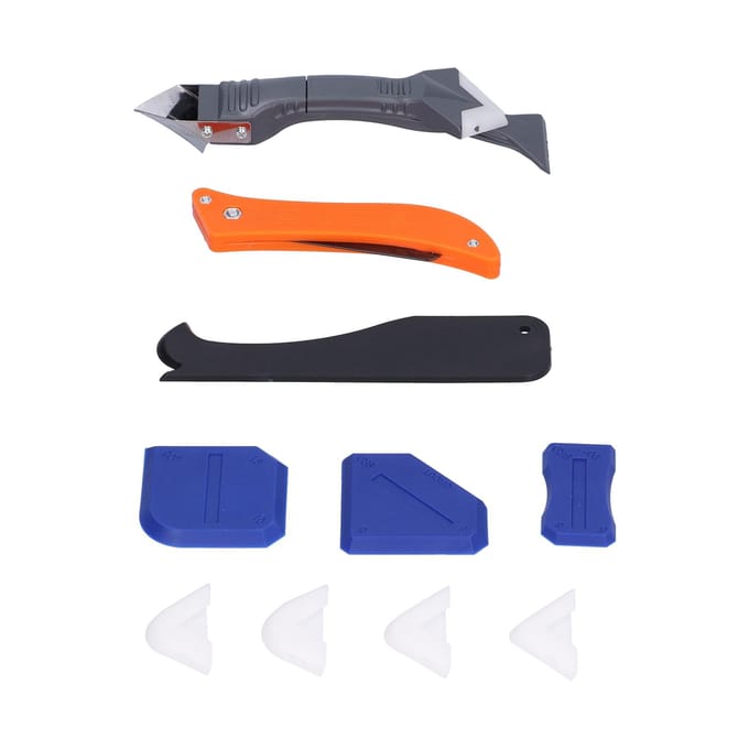 Kit Gereedschap Lijm Spatel Schraper Kit Verwijderaar Siliconen Vloer Schoonheidsnaad Set Accessoires blue