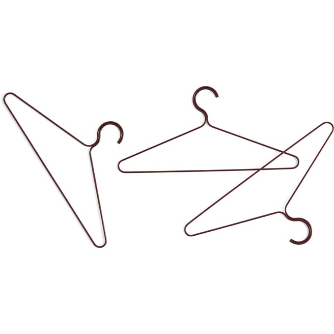 HAY Colour kleerhanger (set van 3) - maroon red