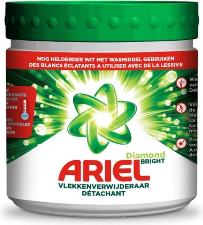 Ariel Diamond Bright - Vlekverwijderaar Poeder - Witte Was - 30 Wasbeurten