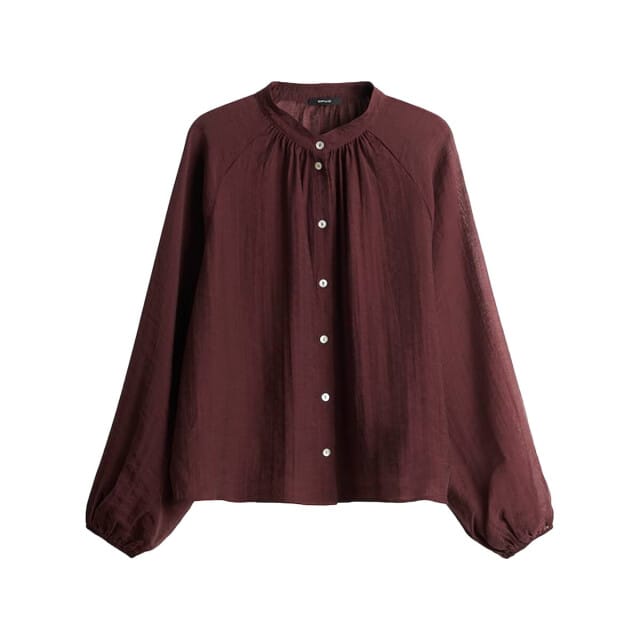 oversized blouse met lange mouwen van lyocellmix Model 'Fabrielle'