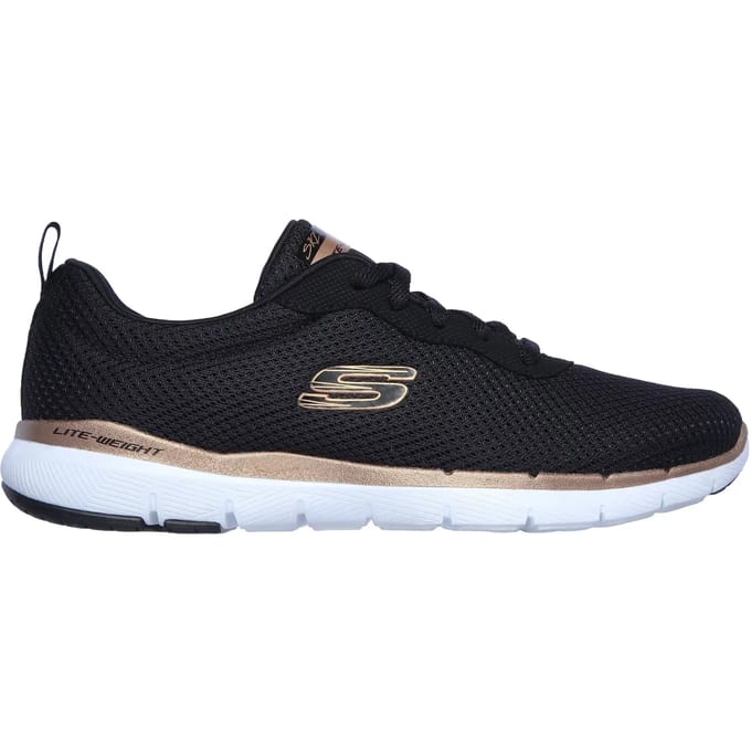 Skechers Flex Appeal 3.0-First Insight Dames Sneakers - Black/Rose Gold
