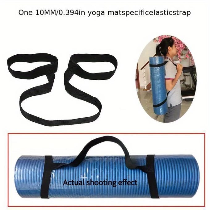 Yoga Mat Specifieke elastische band, yogamat riem, elastische riem zwart