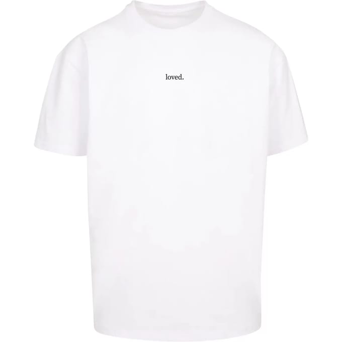 Merchcode - Love Heavy Oversized Heren T-shirt - XS - Wit